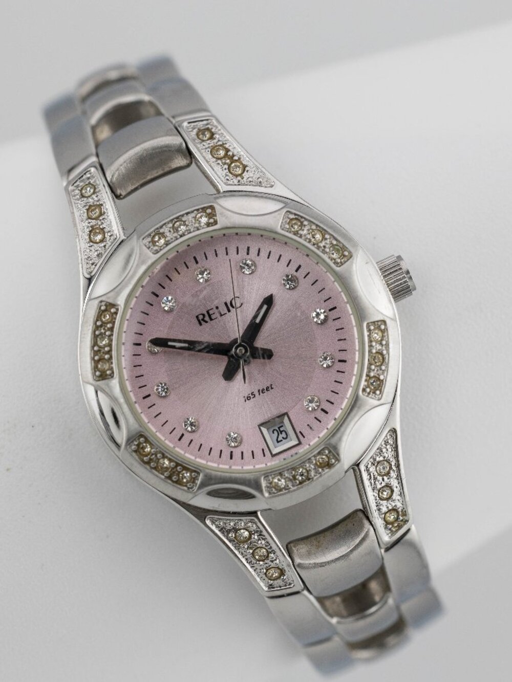 Relic ZR11762 Pink Dial Quartz Analog Women's Watch New Battery